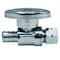 Apollo 1/2 in. Chrome-Plated Brass PEX Barb x 3/8 in. Compression Quarter-Turn Straight Stop Valve APXVS1238C - alternate 1
